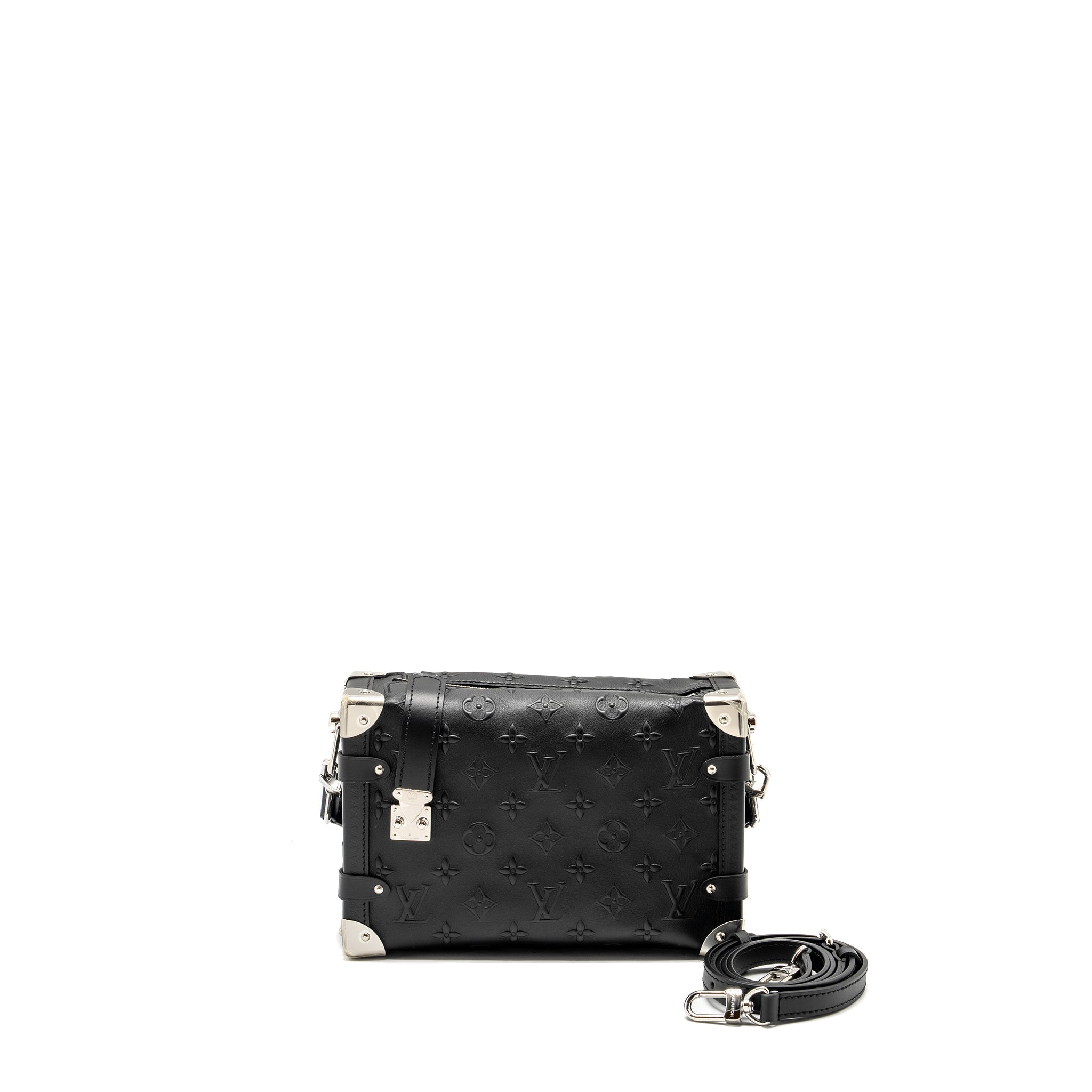 LOUIS VUITTON SIDE TRUNK MONOGRAM DEBOSSED CALFSKIN BLACK SHW
