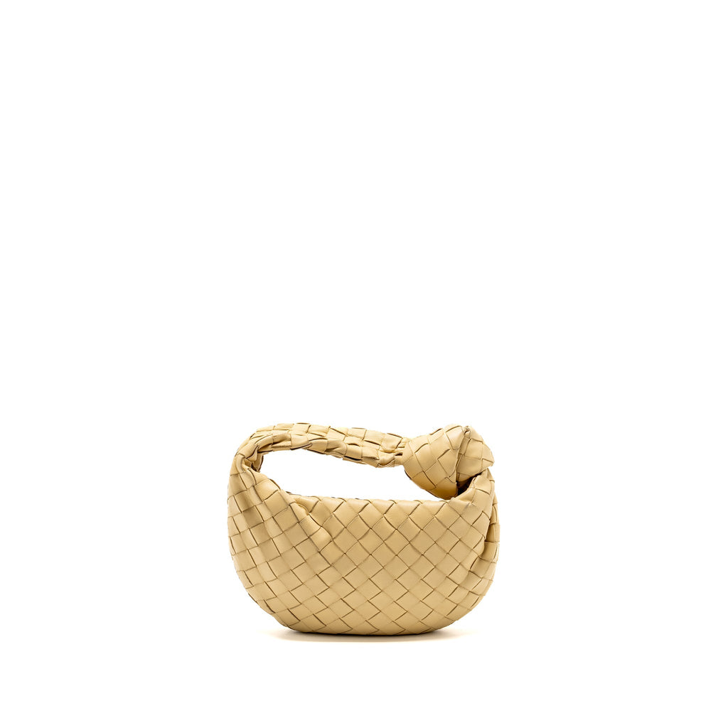 BOTTEGA VENETA MINI JODIE LAMBSKIN BEIGE GHW
