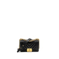 CHANEL CHEVRON SMALL BOY BAG CAVIAR BLACK GHW