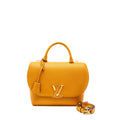 LOUIS VUITTON TOP HANDLE FLAP BAG CALFSKIN YELLOW GHW