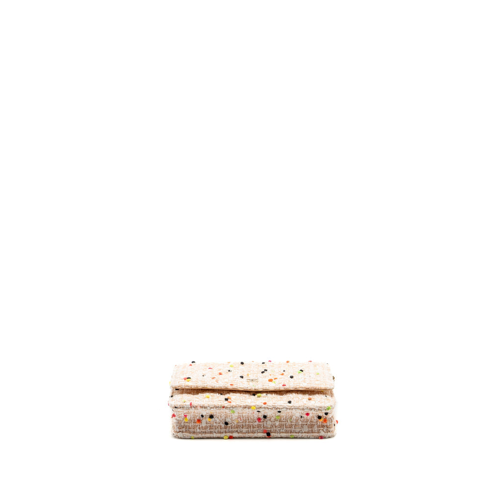 CHANEL 19S WALLET ON CHAIN/O MINI BAG TWEED MULTICOLOUR LGHW