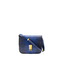 CELINE MEDIUM CLASSIC BOX BAG LIZARD BLUE GHW