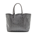 GOYARD SAINT LOUIS PM TOTE GOYARDINE CANVAS/CALFSKIN GREY SHW