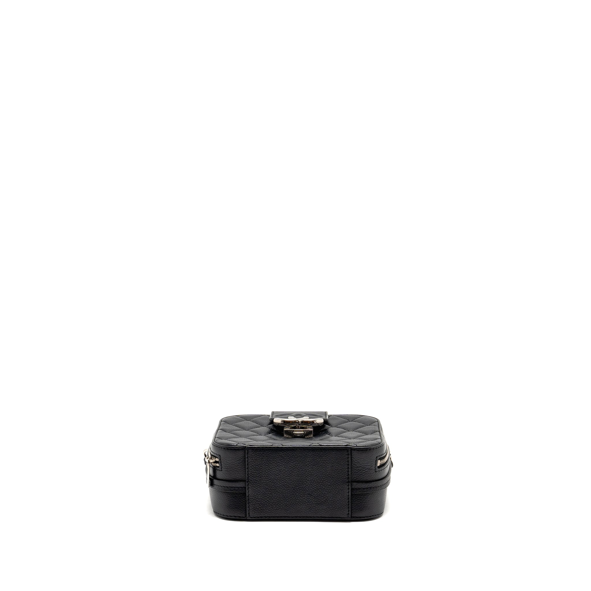 CHANEL QUILTED MINI VANITY BAG CAVIAR BLACK SHW