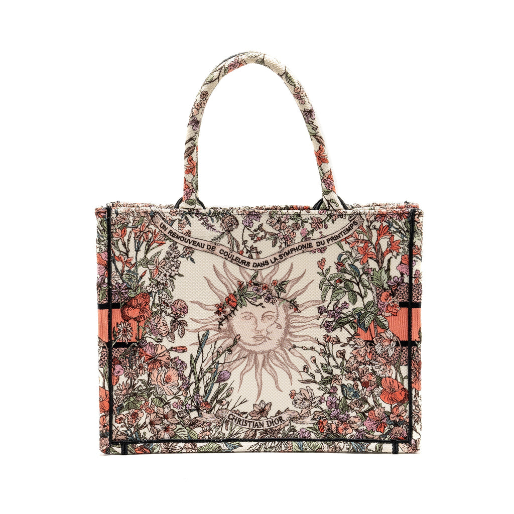 DIOR MEDIUM BOOK TOTE LIMITED EDITION CANVAS MULTICOLOUR