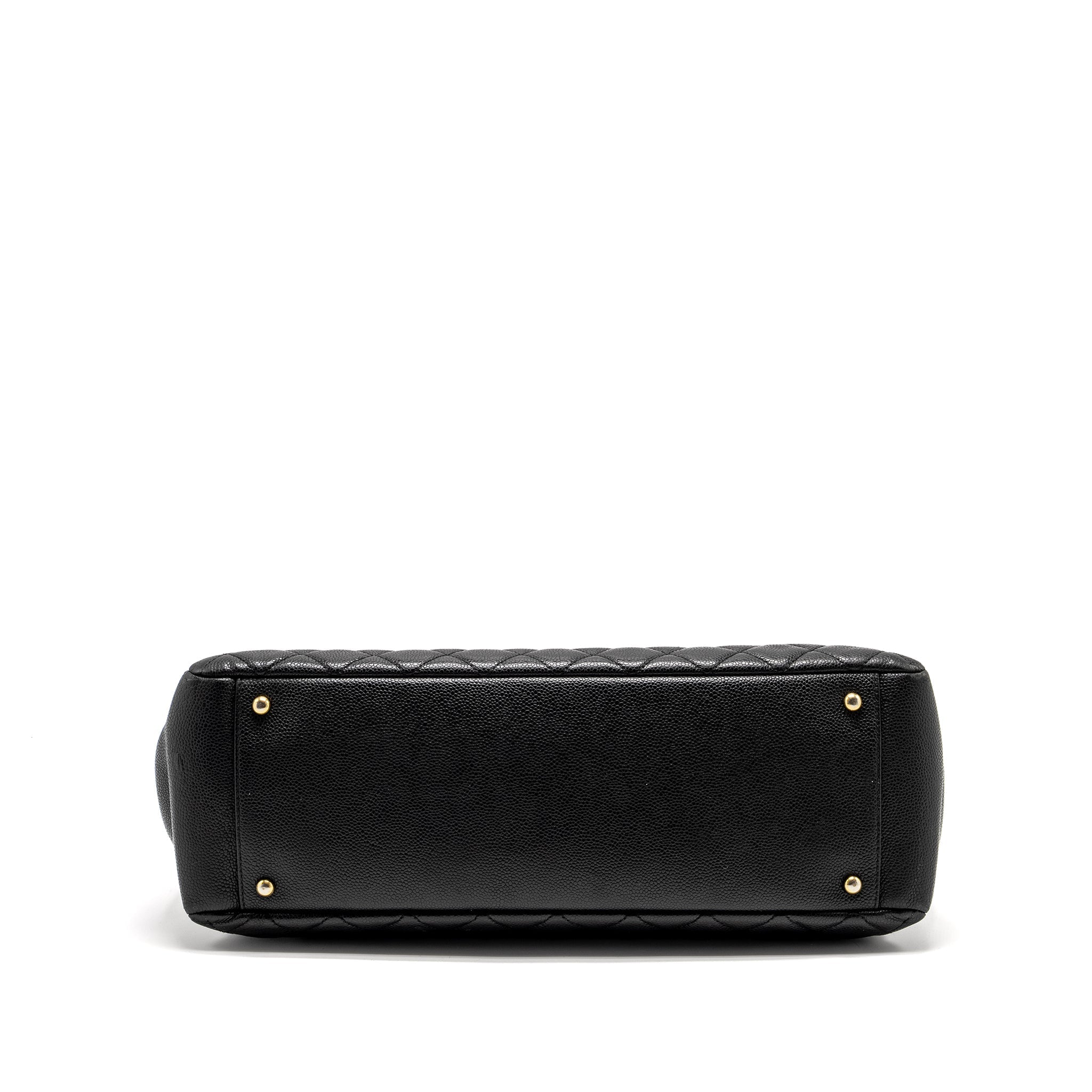 CHANEL GRAND SHOPPING TOTE BAG XL CAVIAR BLACK GHW