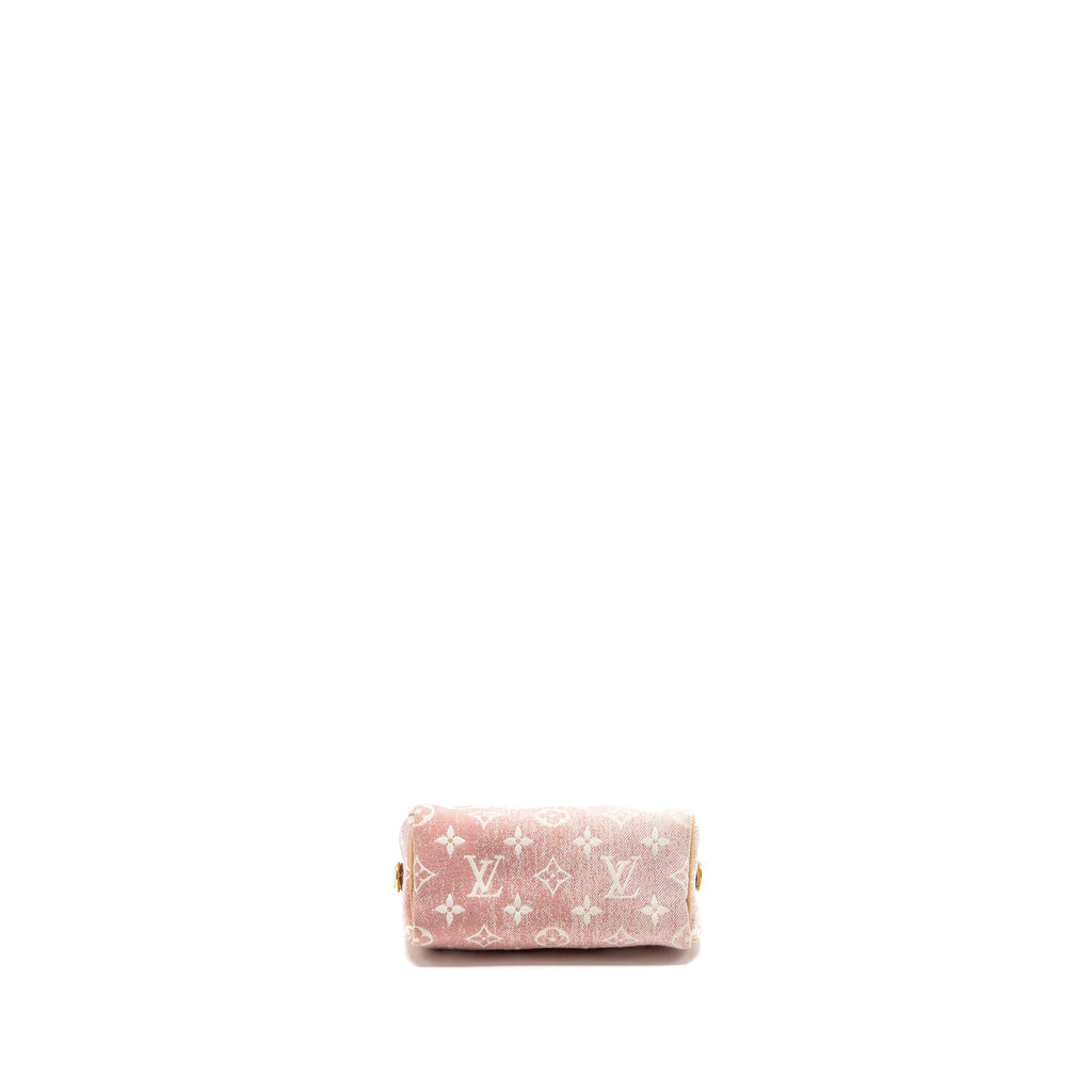 LOUIS VUITTON NANO SPEEDY MONOGRAM JACQUARD DENIM PINK GHW