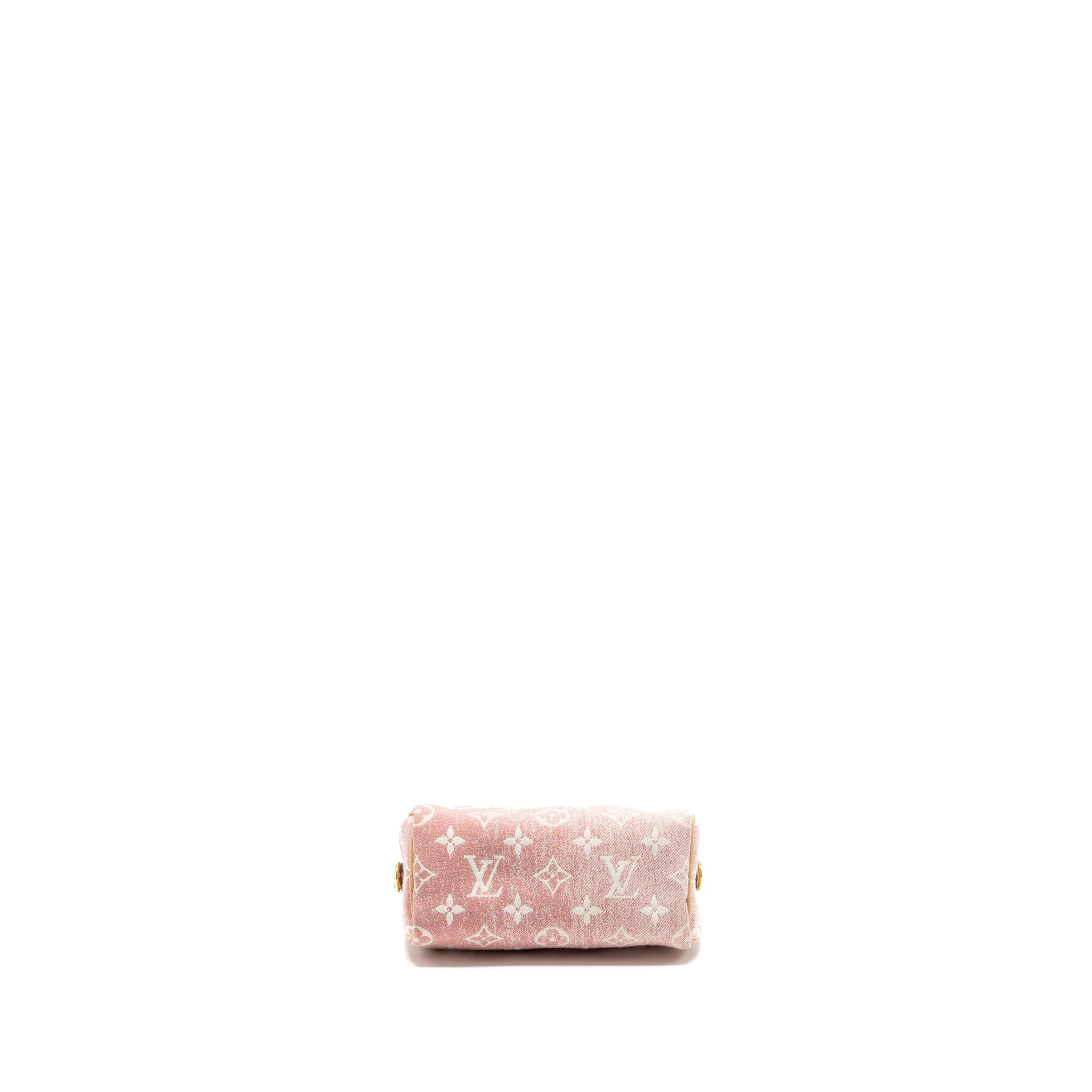 LOUIS VUITTON NANO SPEEDY MONOGRAM JACQUARD DENIM PINK GHW
