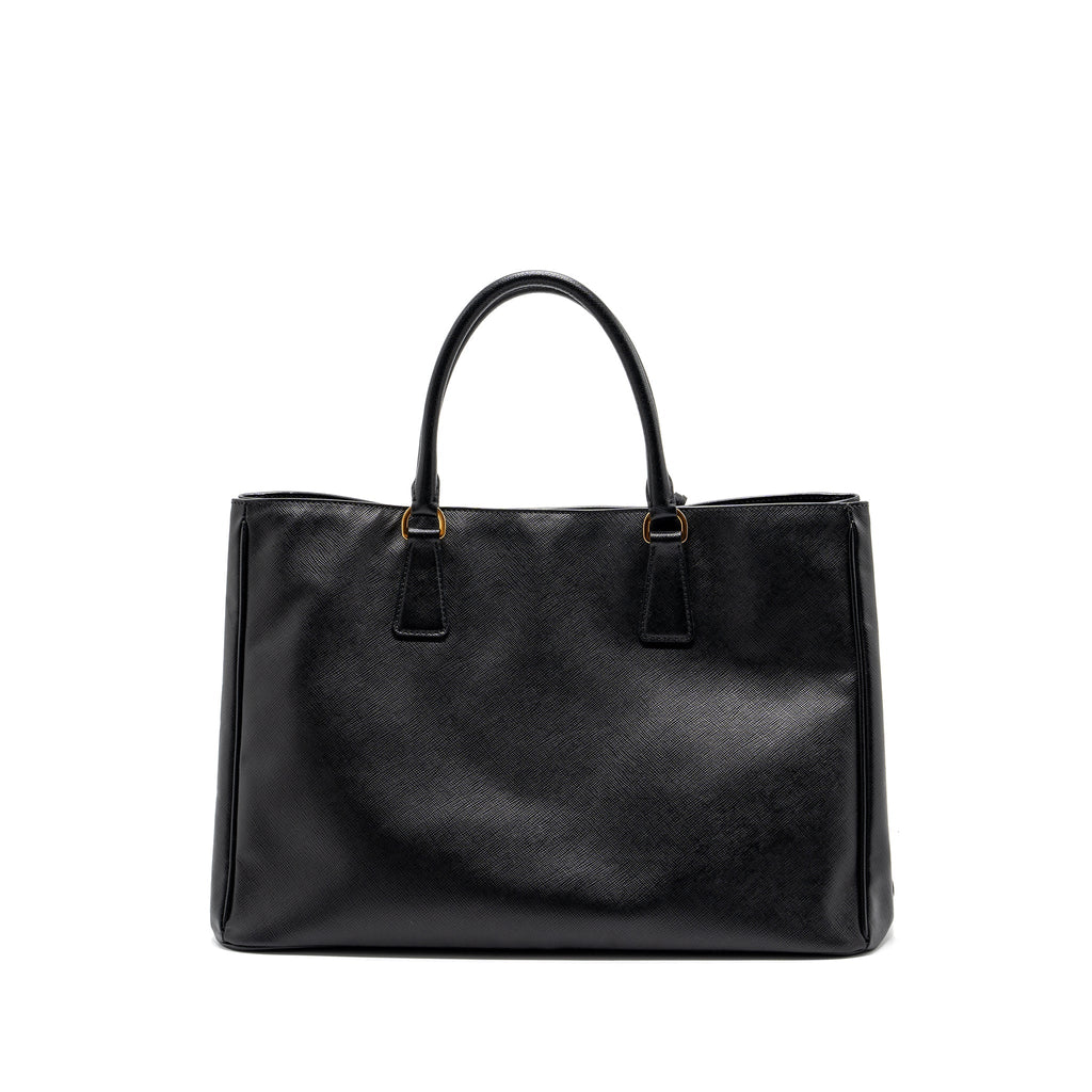 PRADA SAFFIANO TOTE BAG CALFSKIN BLACK GHW