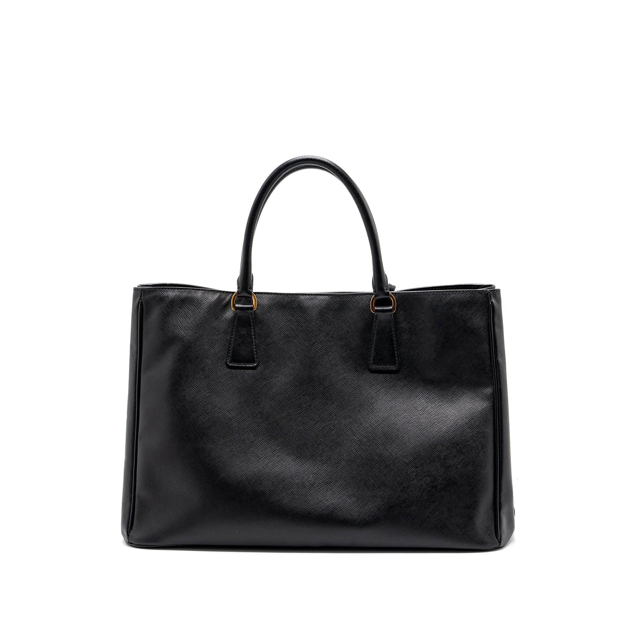 PRADA SAFFIANO TOTE BAG CALFSKIN BLACK GHW