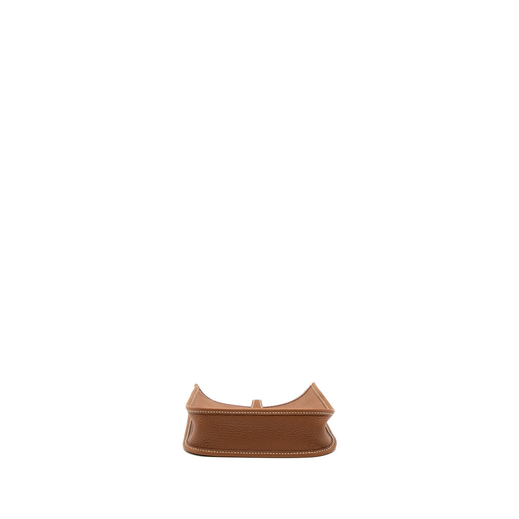 HERMES MINI EVELYNE CLEMENCE GOLD/CORNALINE-BLANC SHW