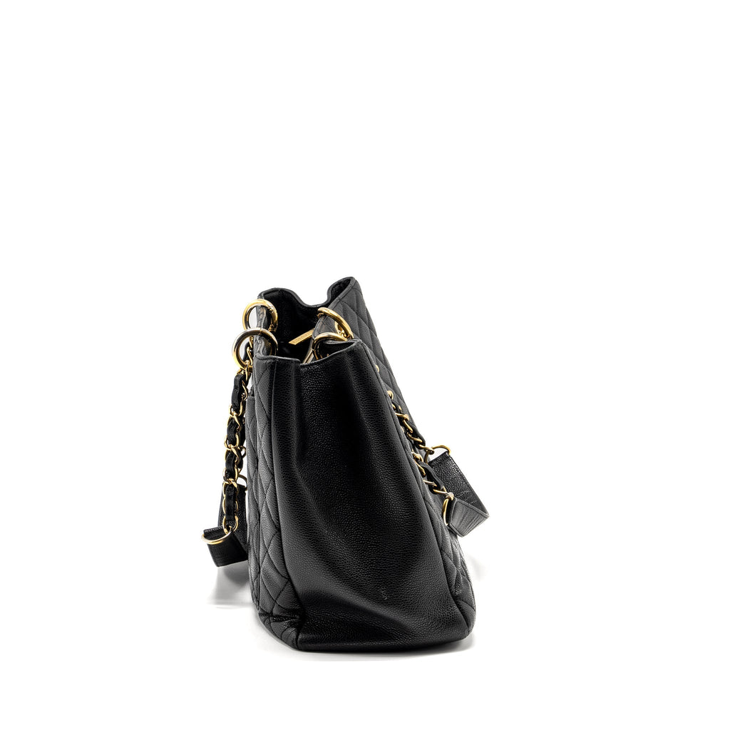 CHANEL GRAND SHOPPING TOTE BAG XL CAVIAR BLACK GHW