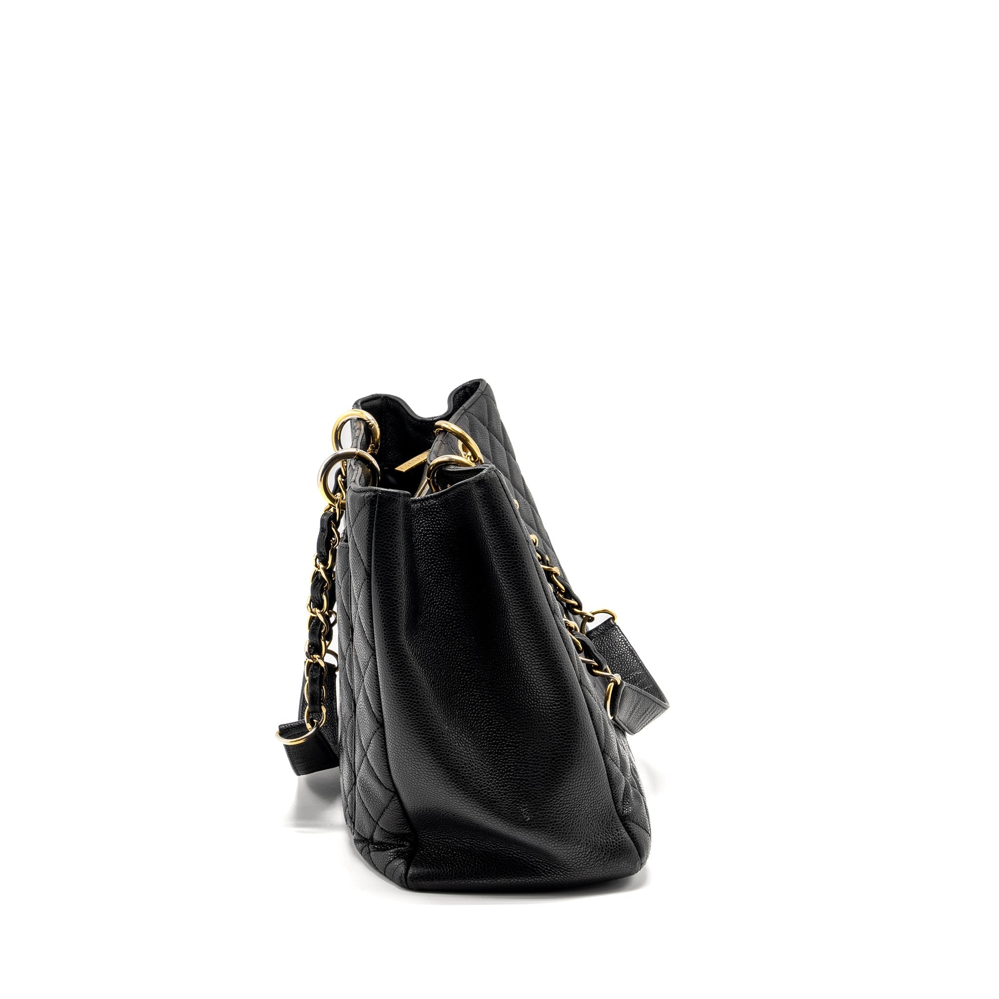 CHANEL GRAND SHOPPING TOTE BAG XL CAVIAR BLACK GHW