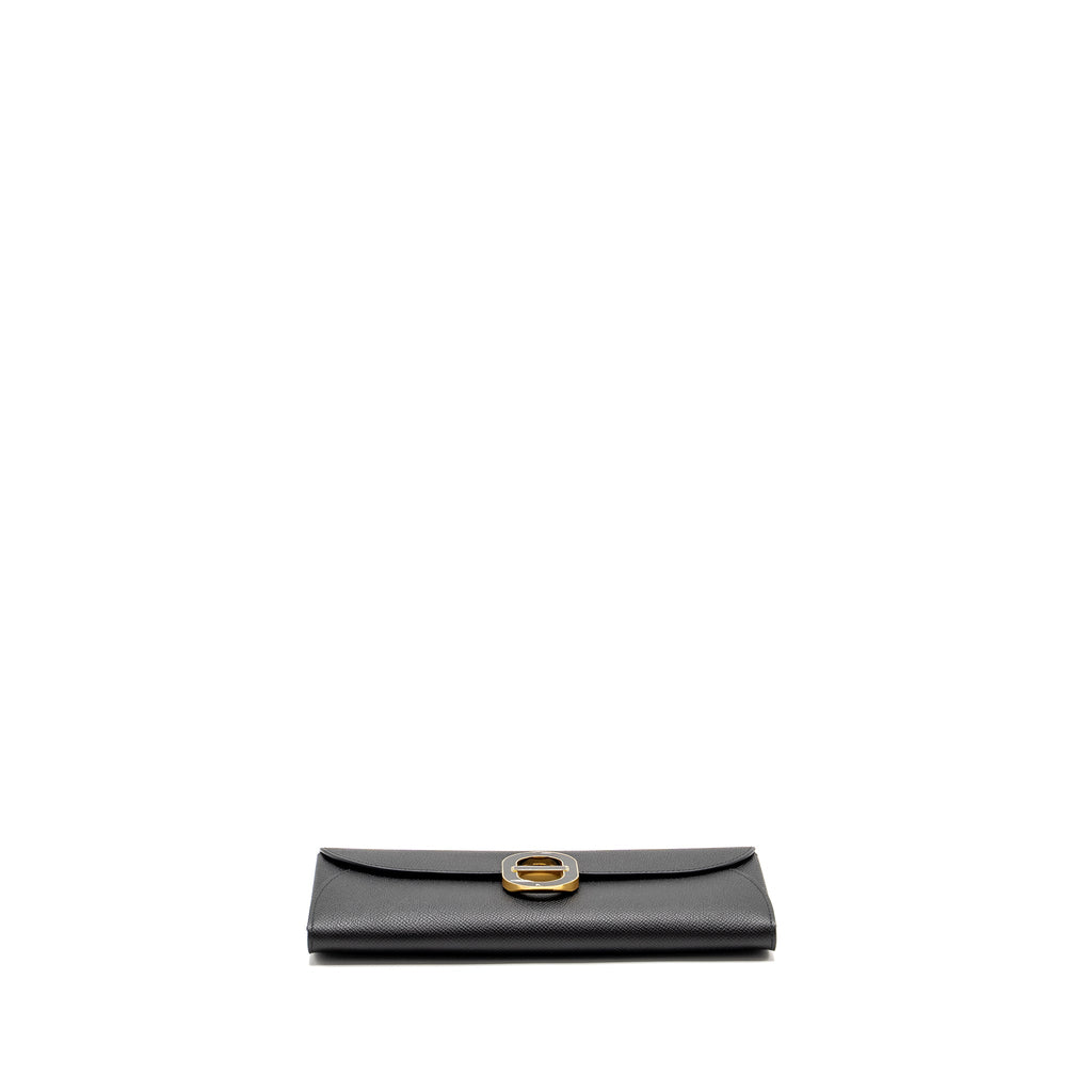 HERMES MAILLON TO GO WALLET EPSOM BLACK ENERMAL BUCKLE GHW