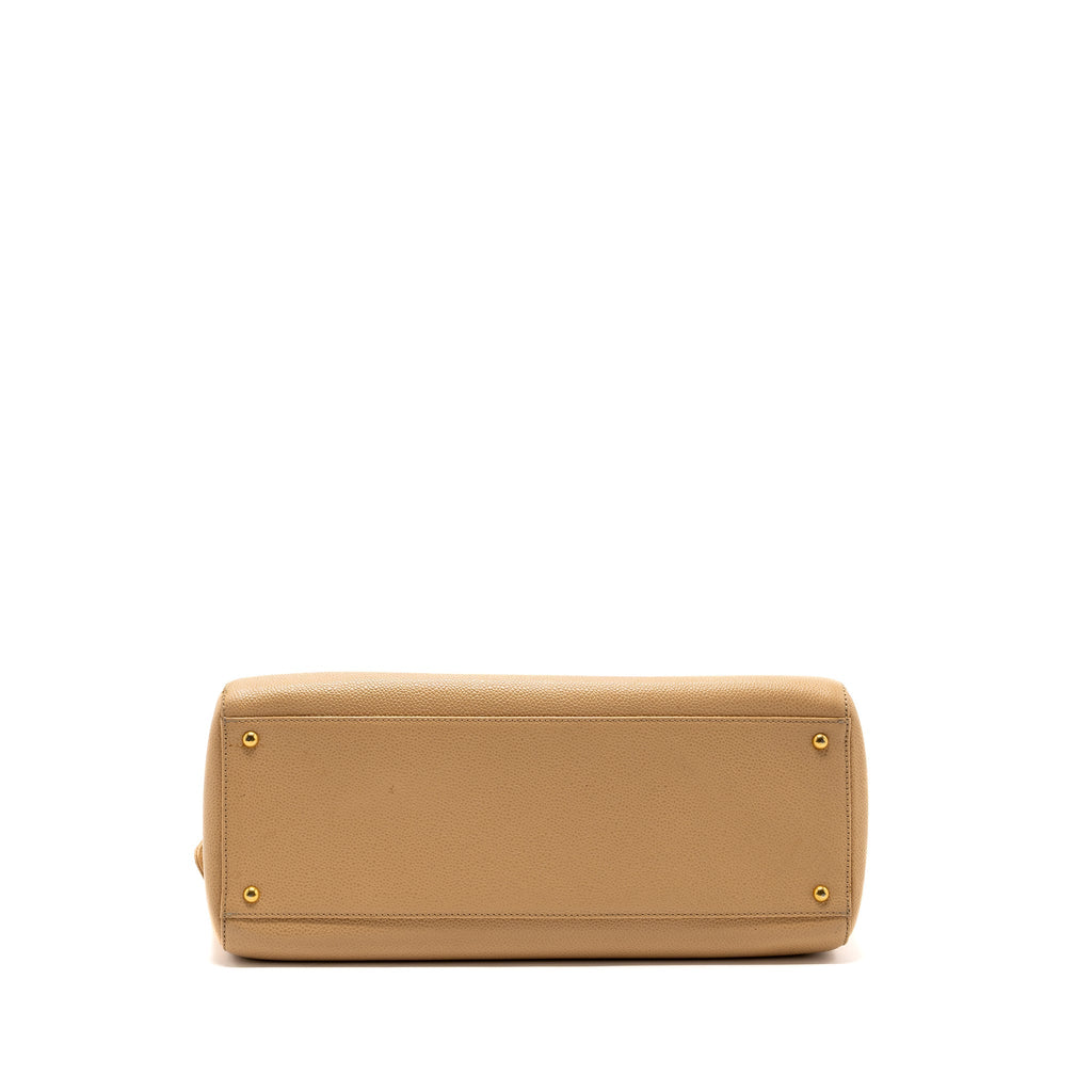 CHANEL VINTAGE TOTE BAG CAVIAR BEIGE GHW