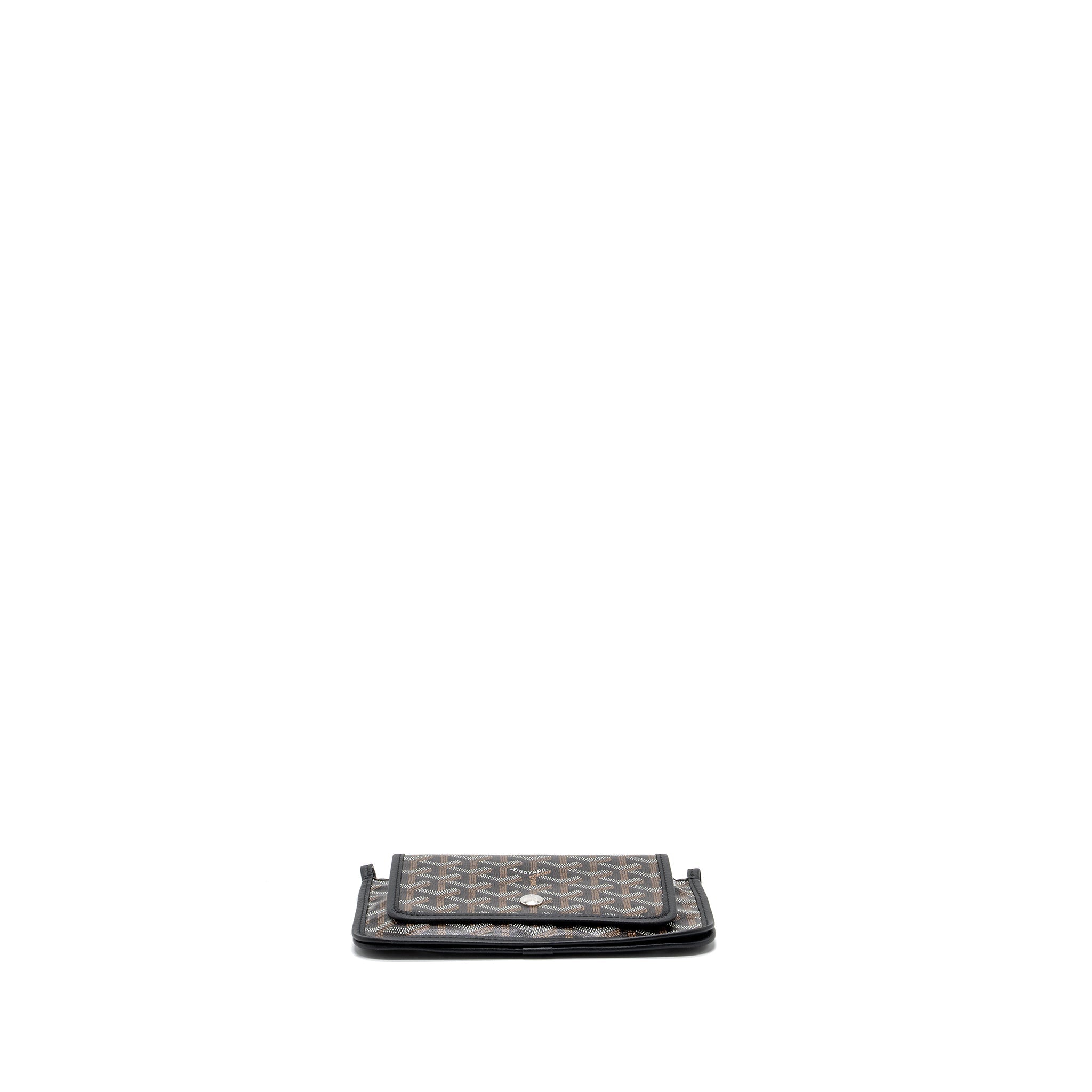 GOYARD PLUMET POCHETTE CANVAS/ LEATHER BLACK SHW