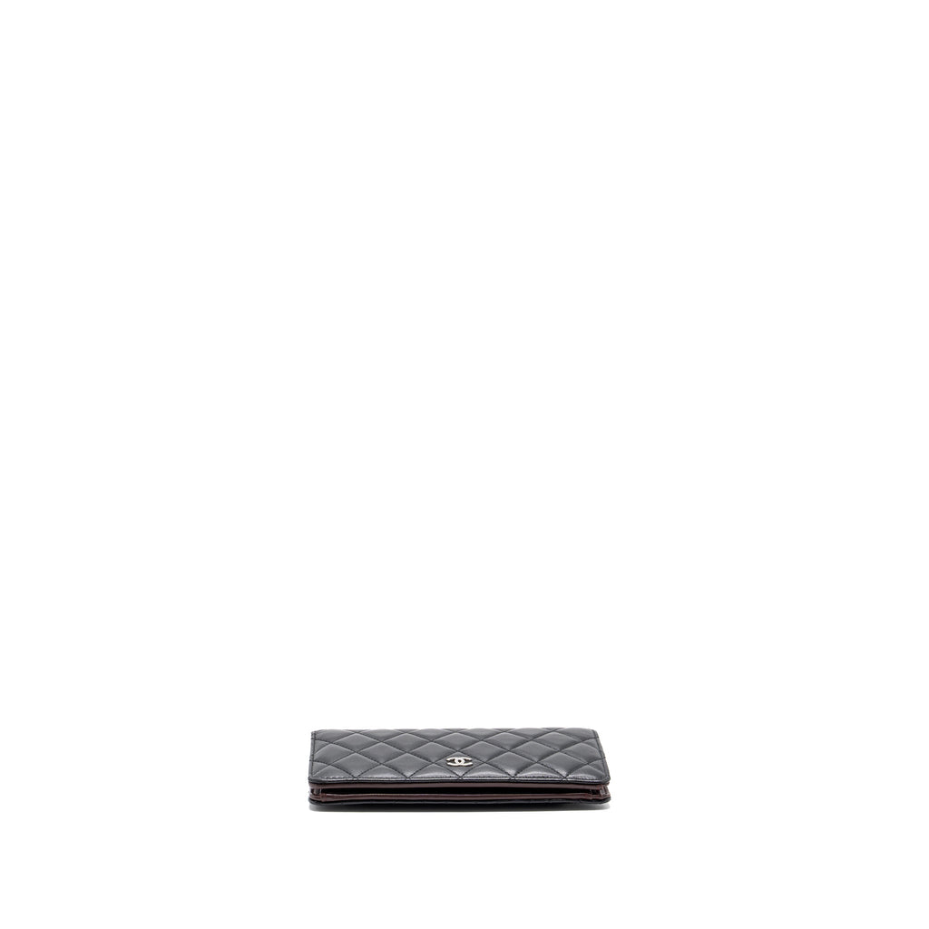 CHANEL LONG WALLET LAMBSKIN BLACK SHW