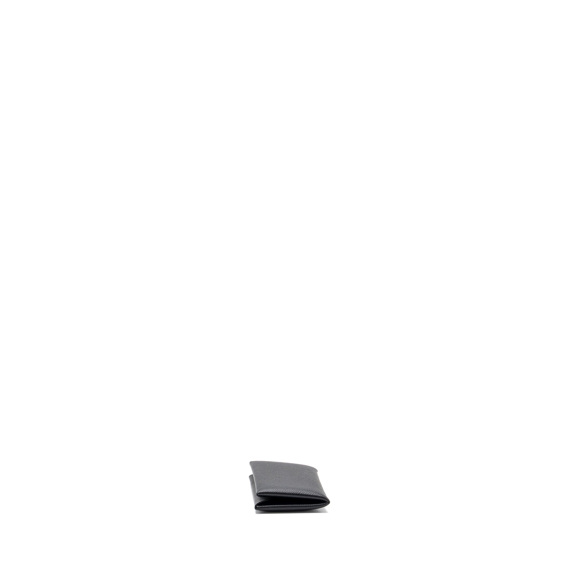 HERMES CALVI CARD HOLDER EPSOM BLACK SHW