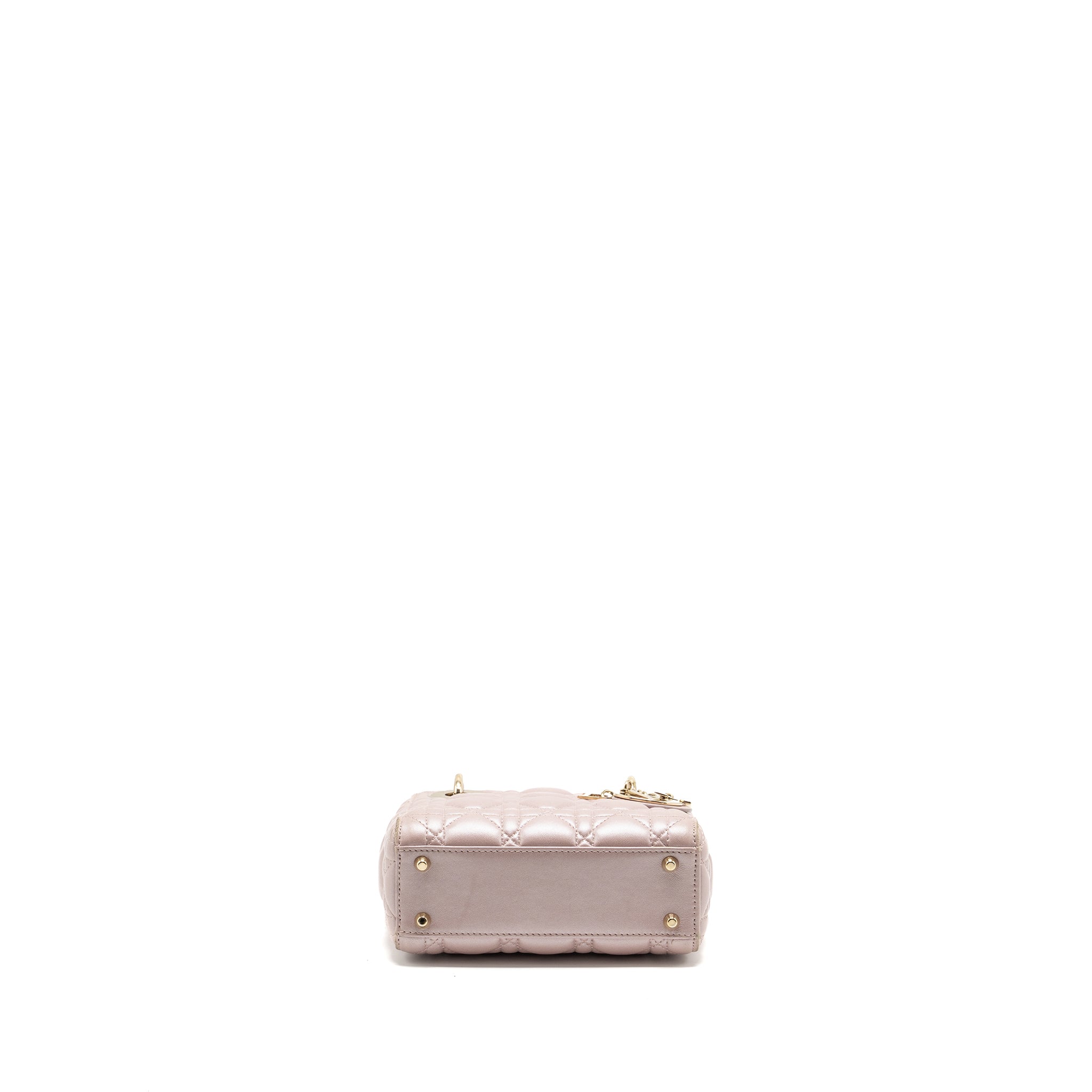 DIOR MINI LADY DIOR LAMBSKIN LIGHT PINK LGHW