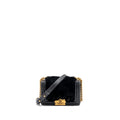 CHANEL SMALL BOY BAG RABBIT HAIR LIMITED EDITION LAMBSKIN BLACK GHW