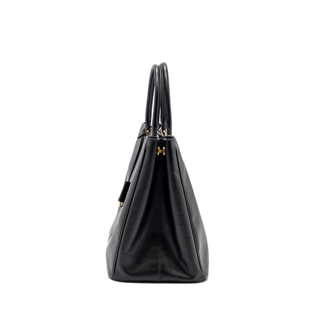 PRADA SAFFIANO TOTE BAG CALFSKIN BLACK GHW