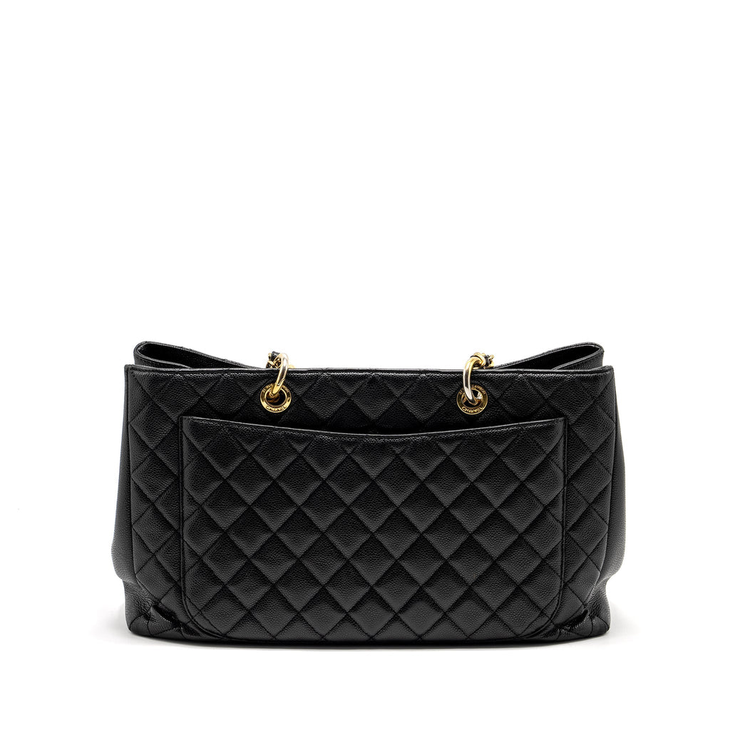 CHANEL GRAND SHOPPING TOTE BAG XL CAVIAR BLACK GHW