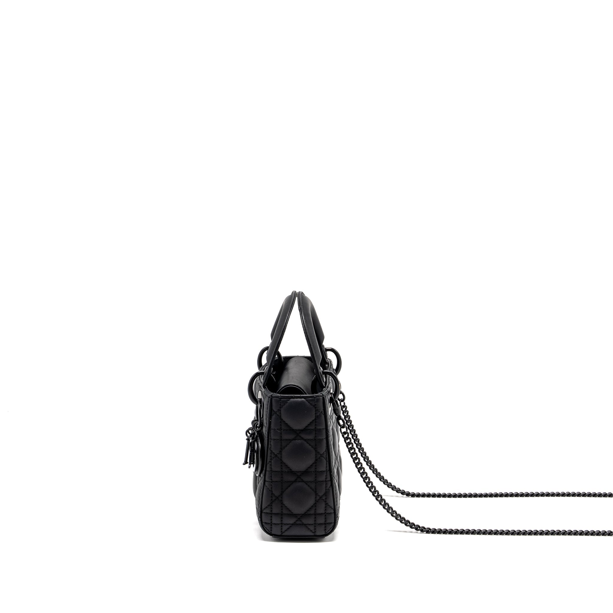 DIOR MINI LADY DIOR CALFSKIN SO BLACK