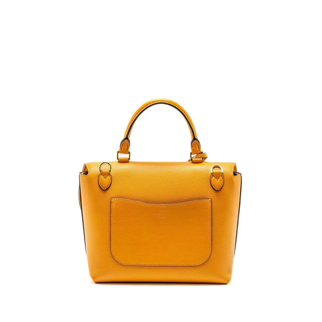 LOUIS VUITTON TOP HANDLE FLAP BAG CALFSKIN YELLOW GHW