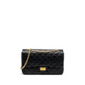 CHANEL MAXI 2.55 REISSUE FLAP BAG AGED CALFSKIN BLACK GHW