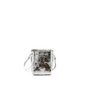 BOTTEGA VENETA SMALL CASSETTE CROSS-BODY BUCKET CALFSKIN SILVER SHW