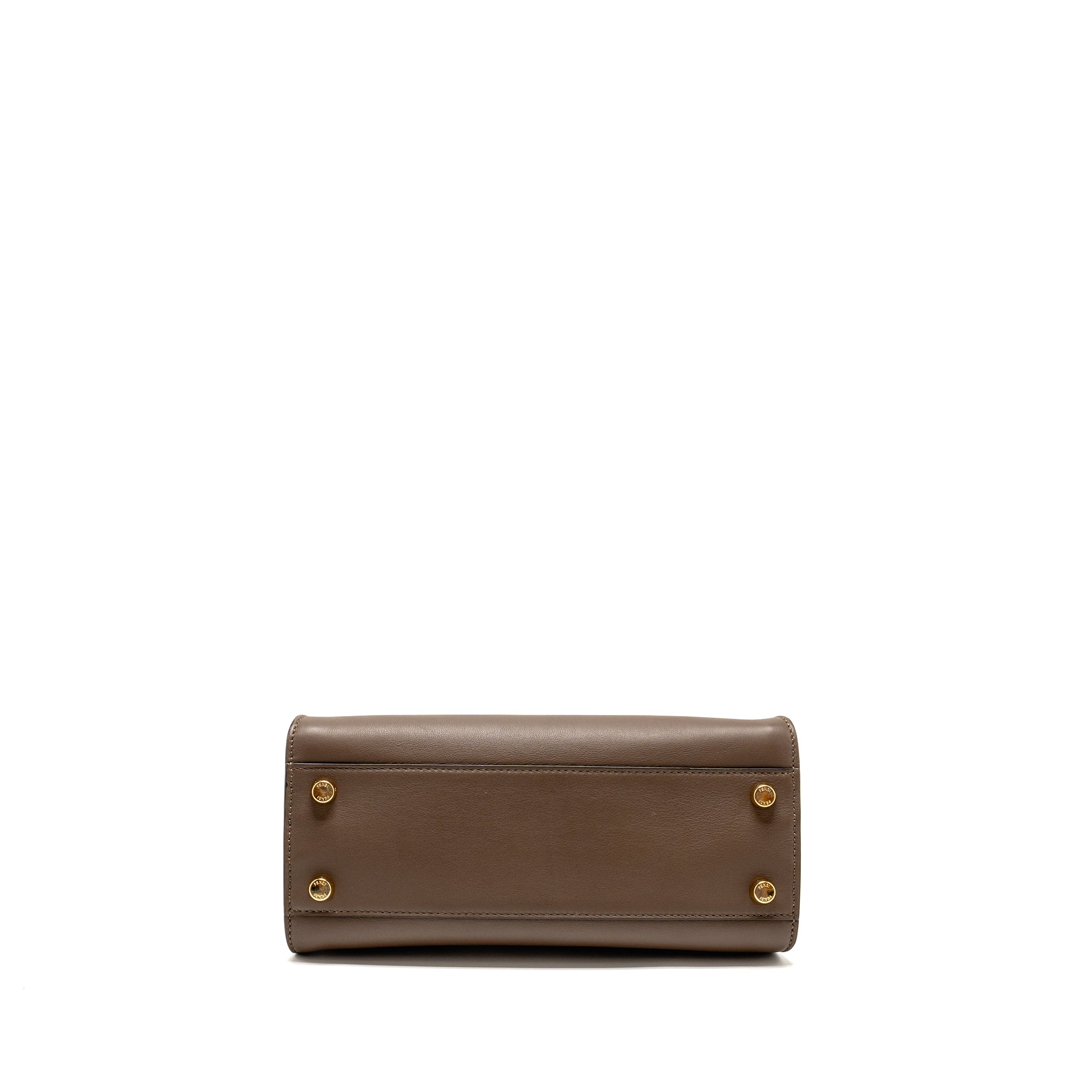 FENDI SMALL PEEKABOO ICONIC BAG CALFSKIN BROWN GHW