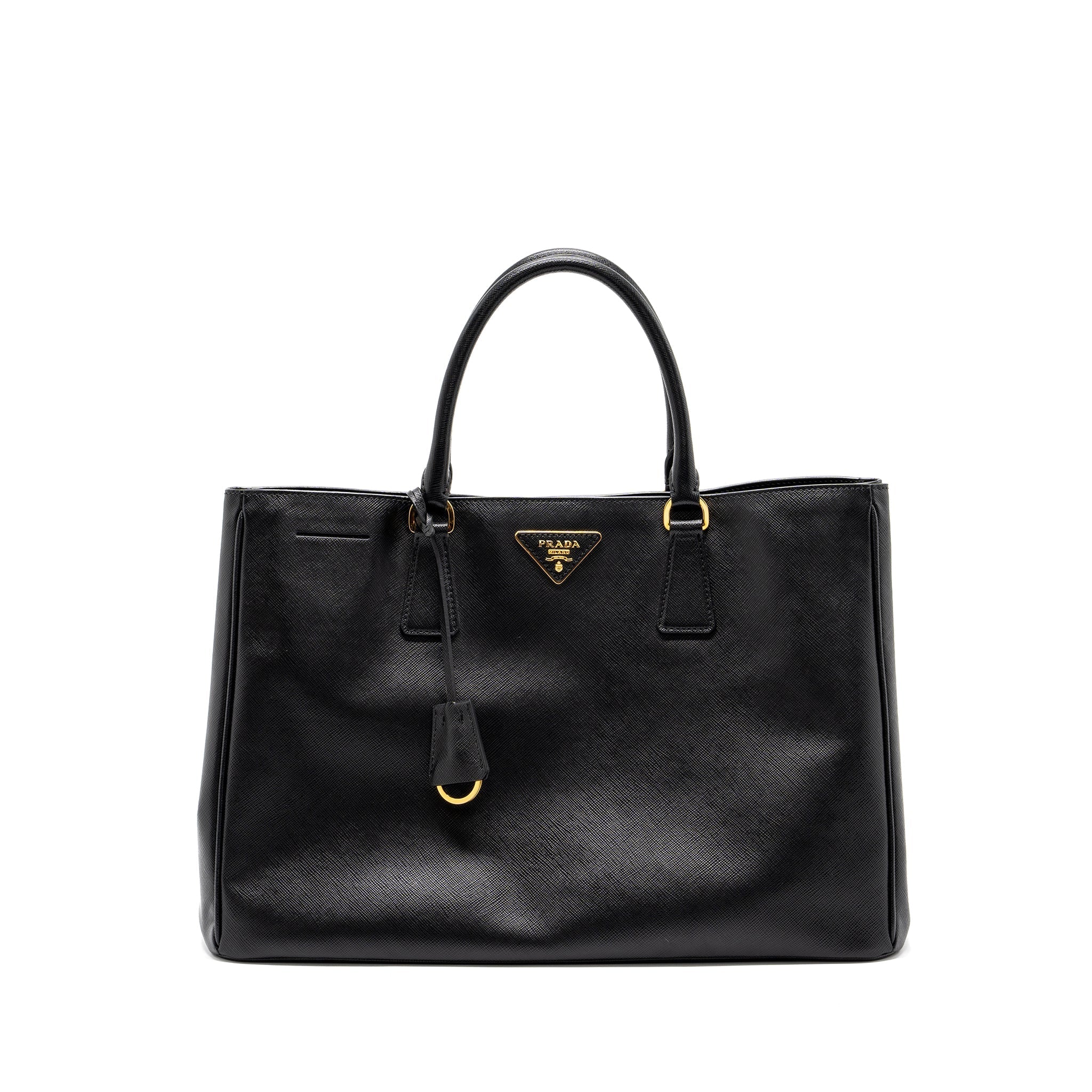 PRADA SAFFIANO TOTE BAG CALFSKIN BLACK GHW