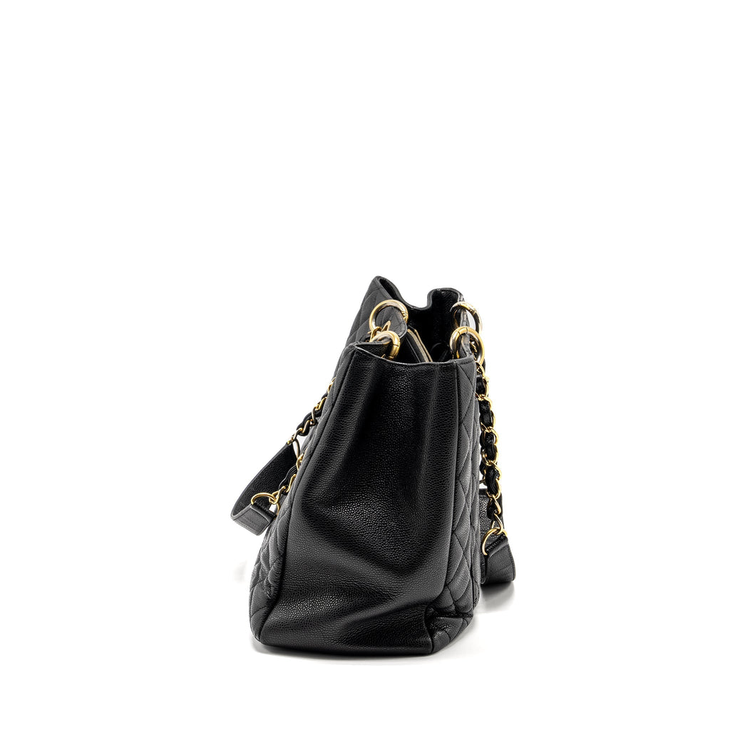 CHANEL GRAND SHOPPING TOTE BAG XL CAVIAR BLACK GHW