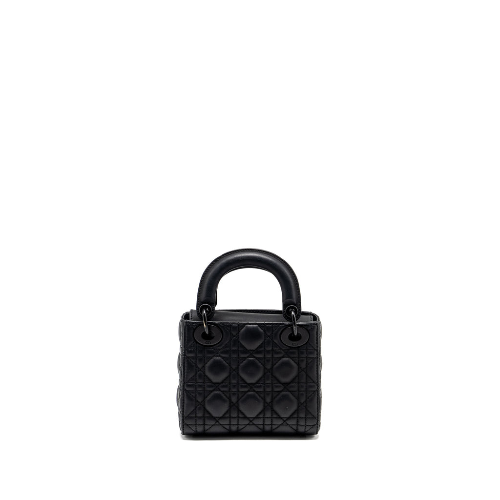 DIOR MINI LADY DIOR CALFSKIN SO BLACK