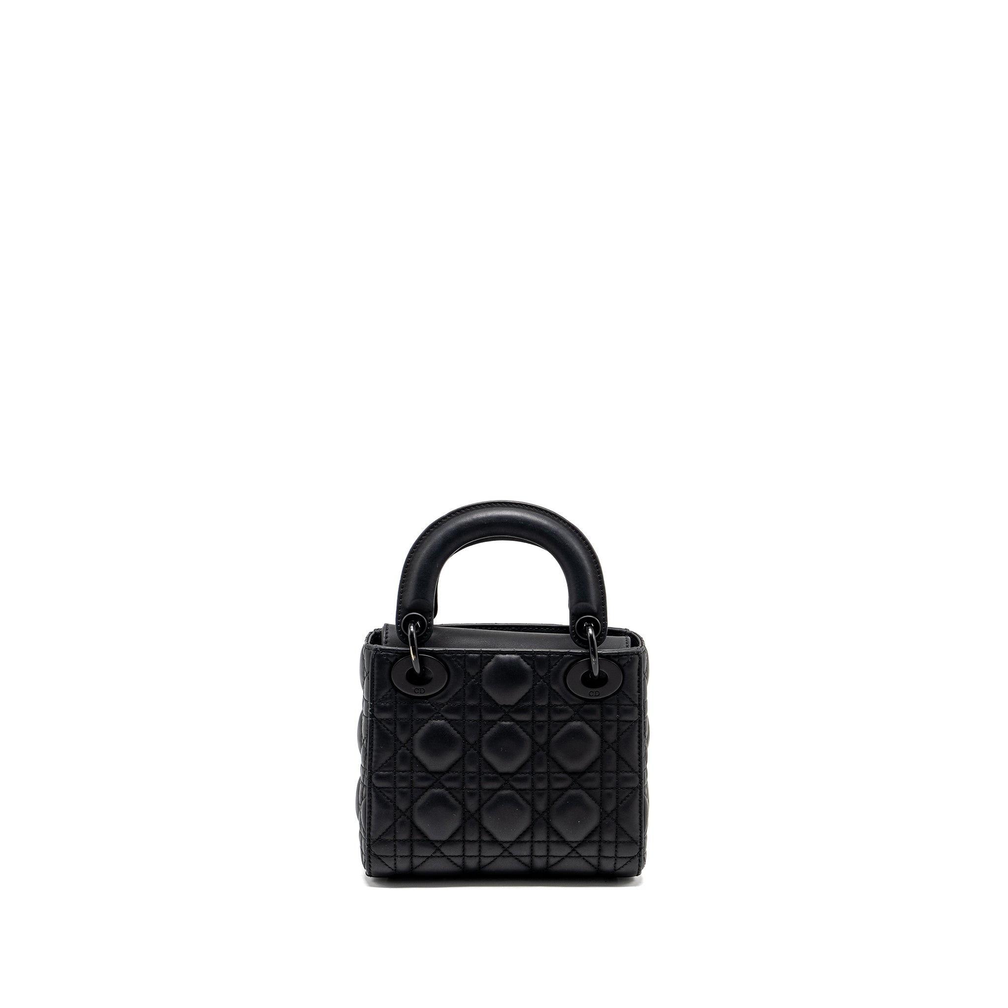 DIOR MINI LADY DIOR CALFSKIN SO BLACK