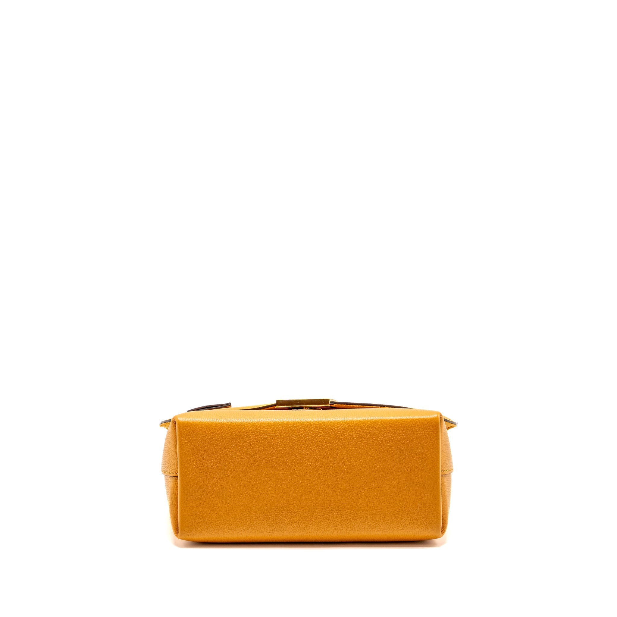 LOUIS VUITTON TOP HANDLE FLAP BAG CALFSKIN YELLOW GHW