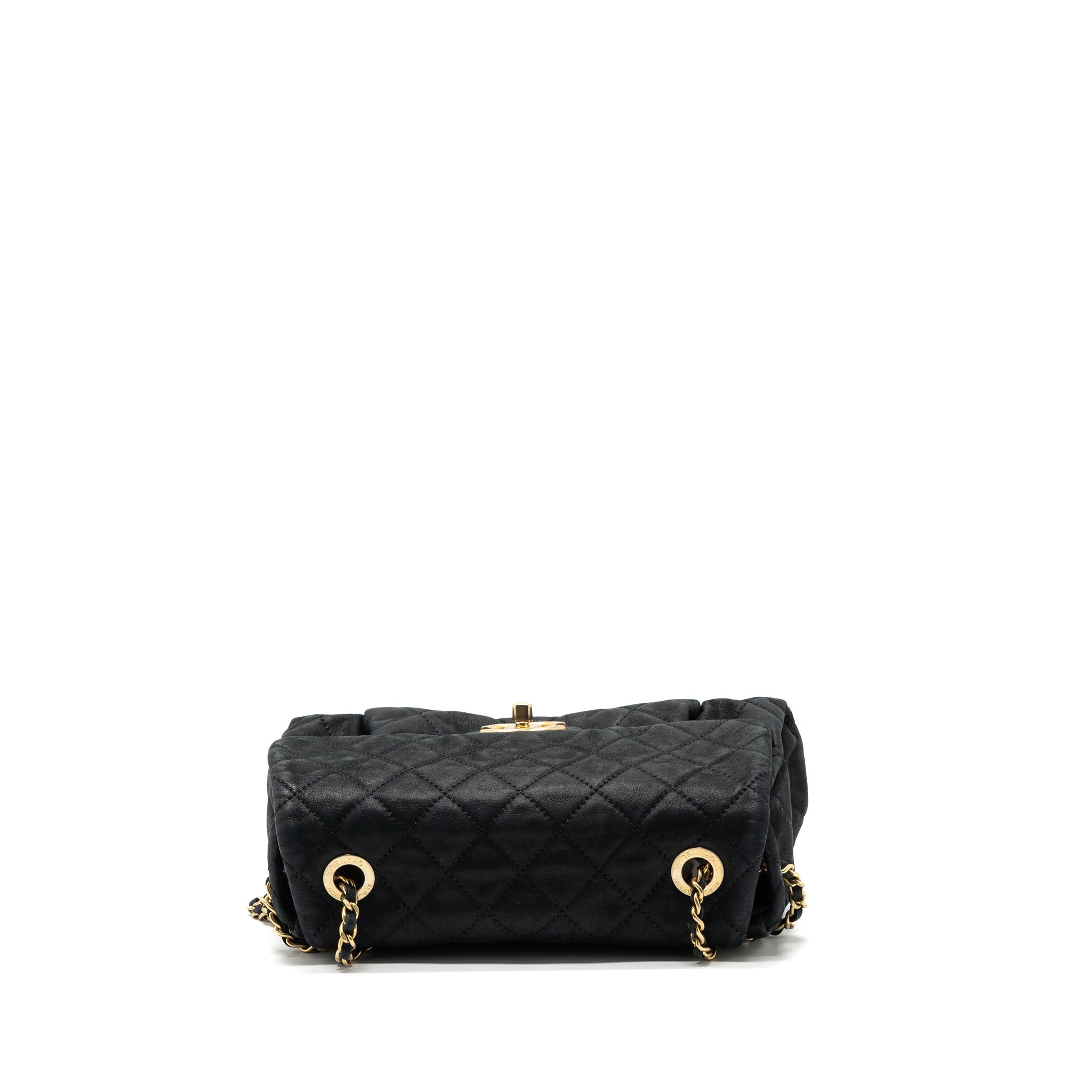 CHANEL QUILTED SEASONAL FLAP BAG CALFSKIN IRIDESCENT BLACK WITH GHW