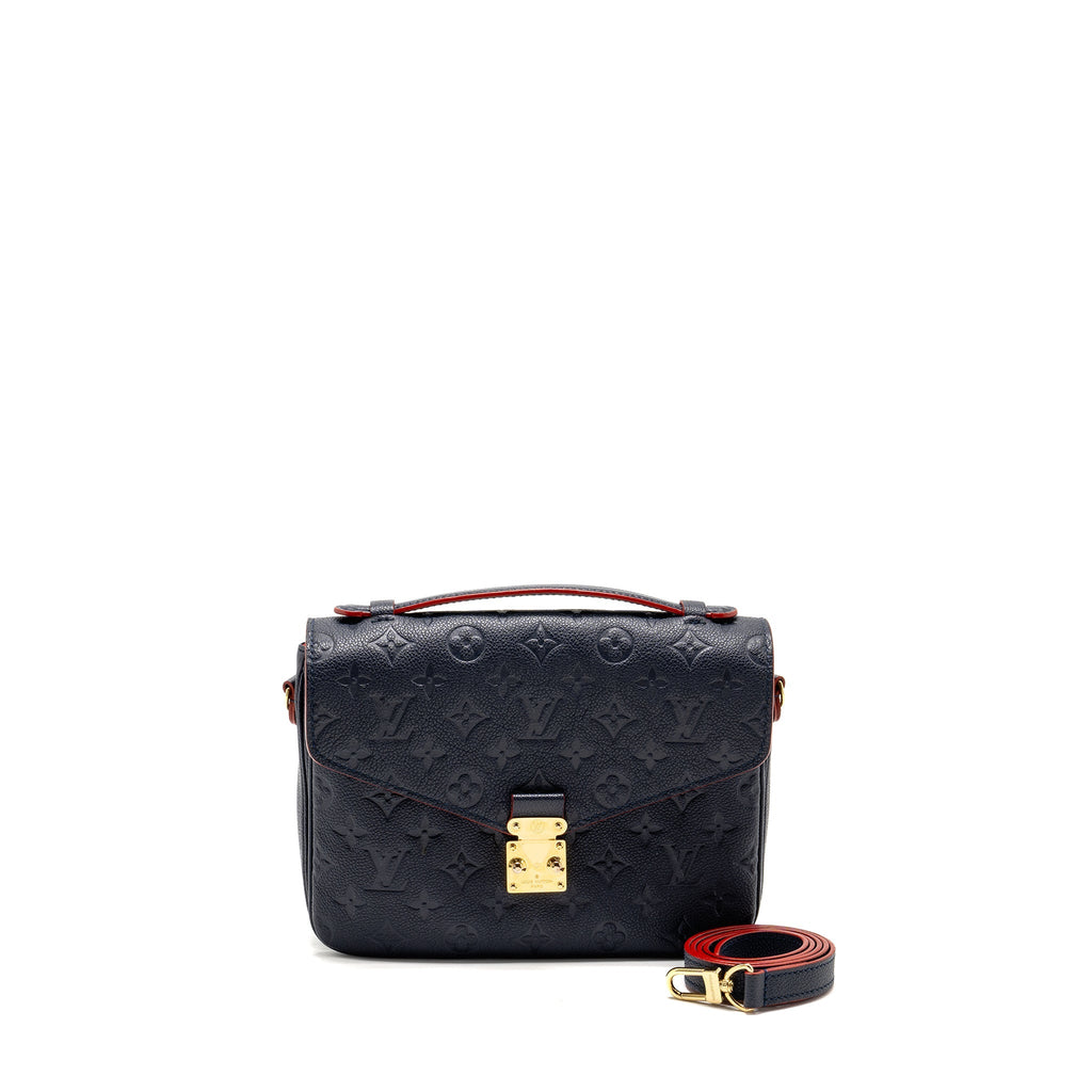 LOUIS VUITTON POCHETTE METIS MONOGRAM EMPREINTE MARINE/ROUGE GHW