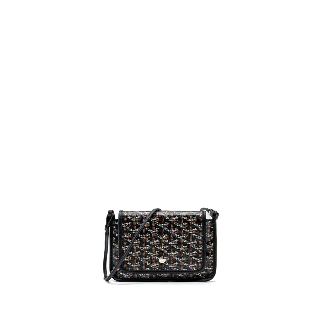 GOYARD PLUMET POCHETTE CANVAS/ LEATHER BLACK SHW