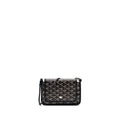 GOYARD PLUMET POCHETTE CANVAS/ LEATHER BLACK SHW