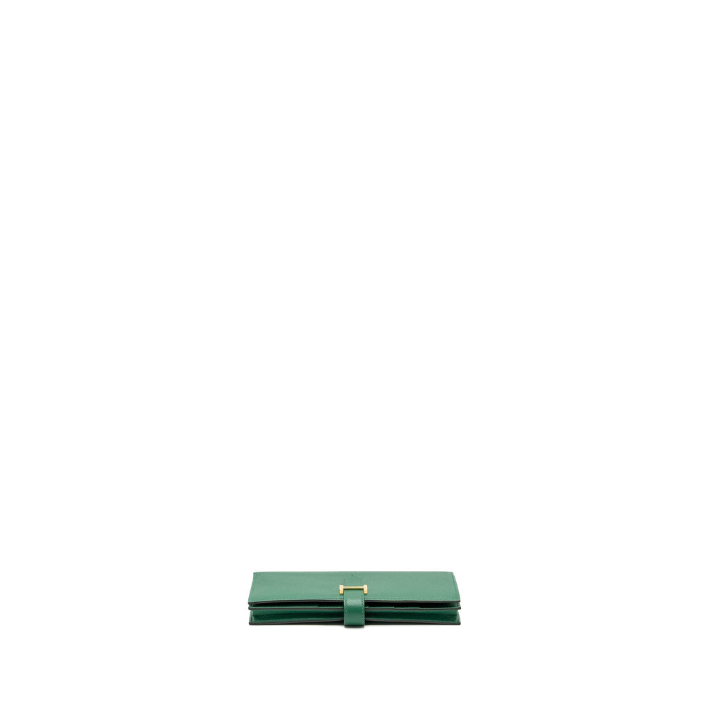 HERMES BEARN LONG WALLET EPSOM U4 VERT VERTIGO GHW