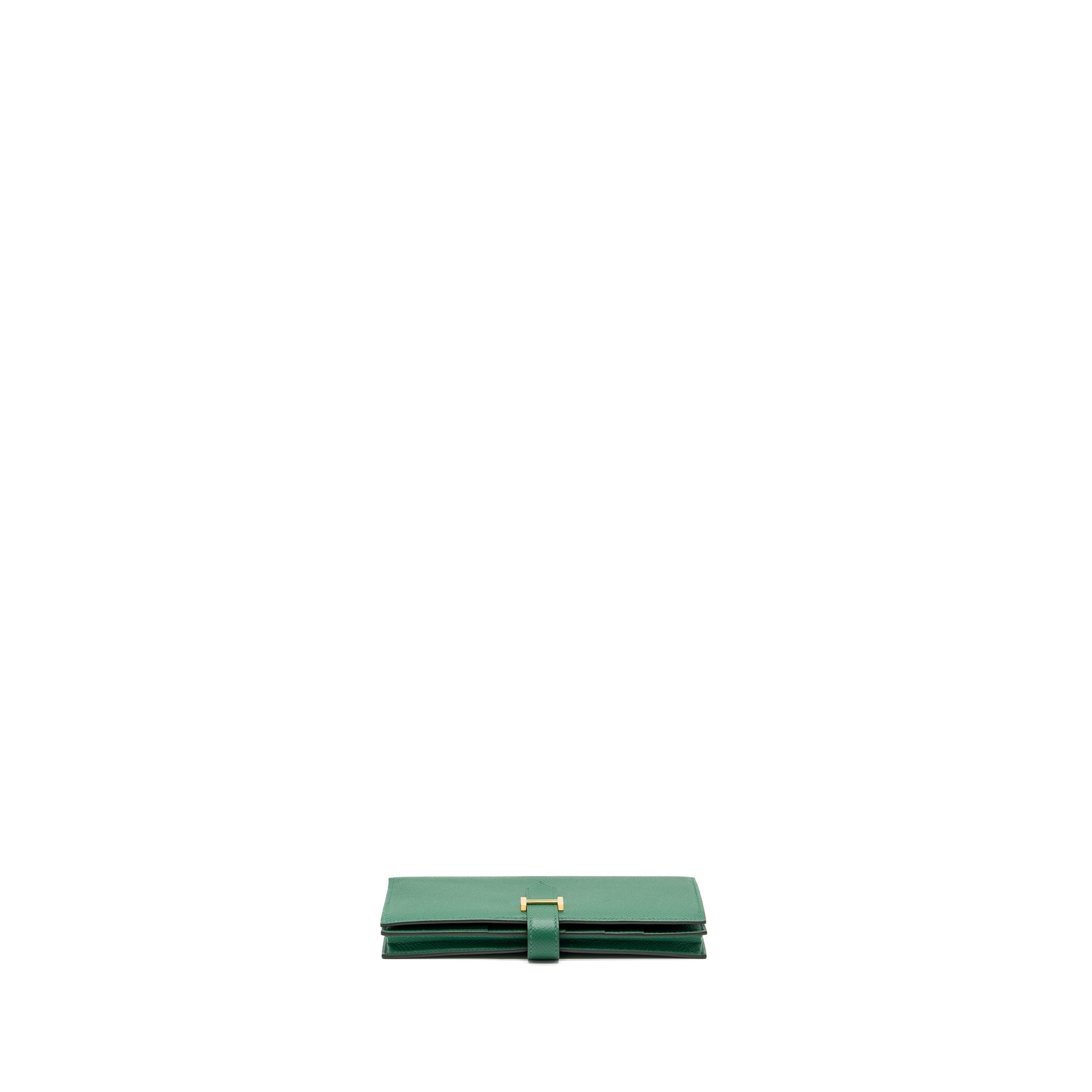 HERMES BEARN LONG WALLET EPSOM U4 VERT VERTIGO GHW