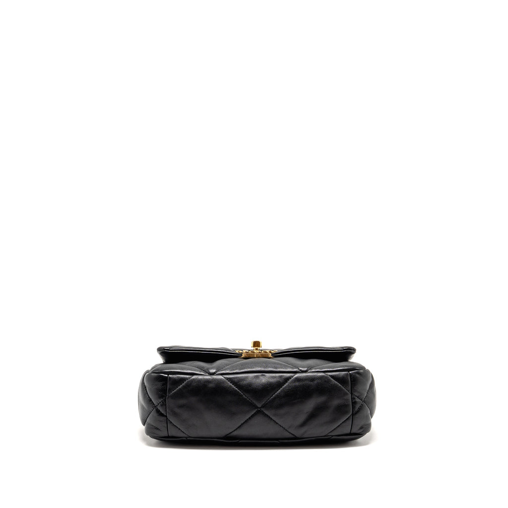 CHANEL SMALL 19 BAG LAMBSKIN BLACK MULTICOLOR HARDWARE (MICROCHIP)
