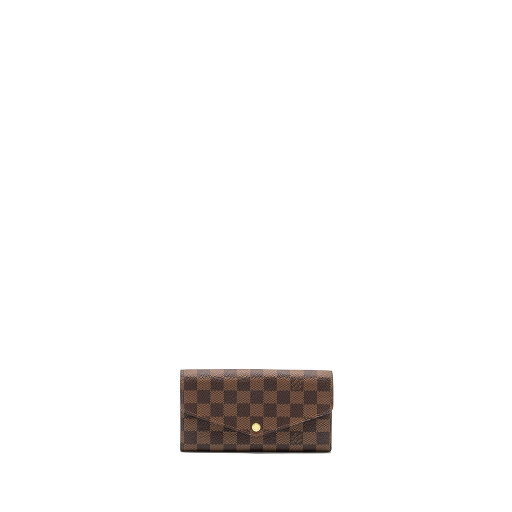 LOUIS VUITTON SARAH WALLET DAMIER EBENE / ROSE BALLERINE