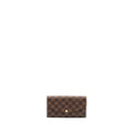 LOUIS VUITTON SARAH WALLET DAMIER EBENE / ROSE BALLERINE