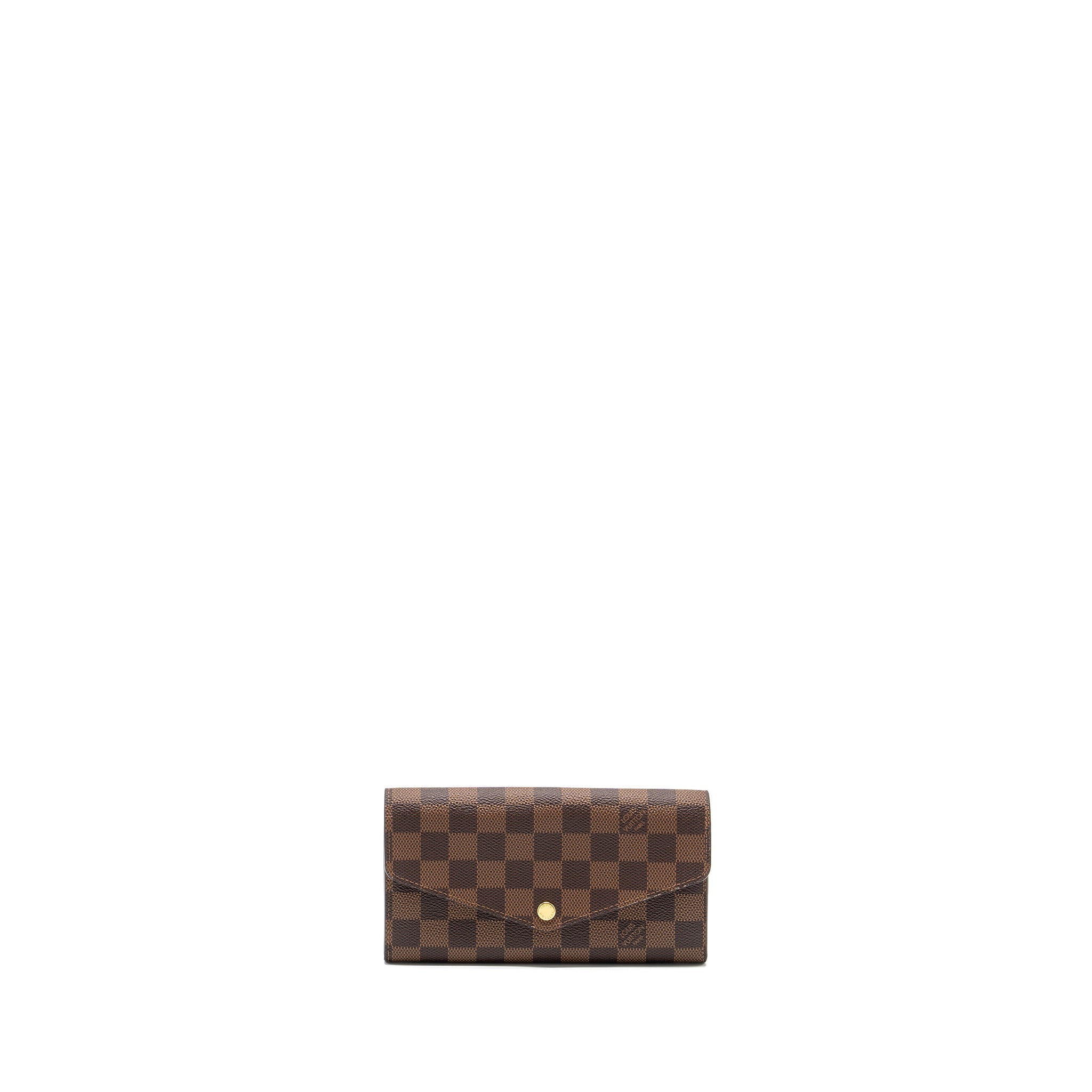 LOUIS VUITTON SARAH WALLET DAMIER EBENE / ROSE BALLERINE
