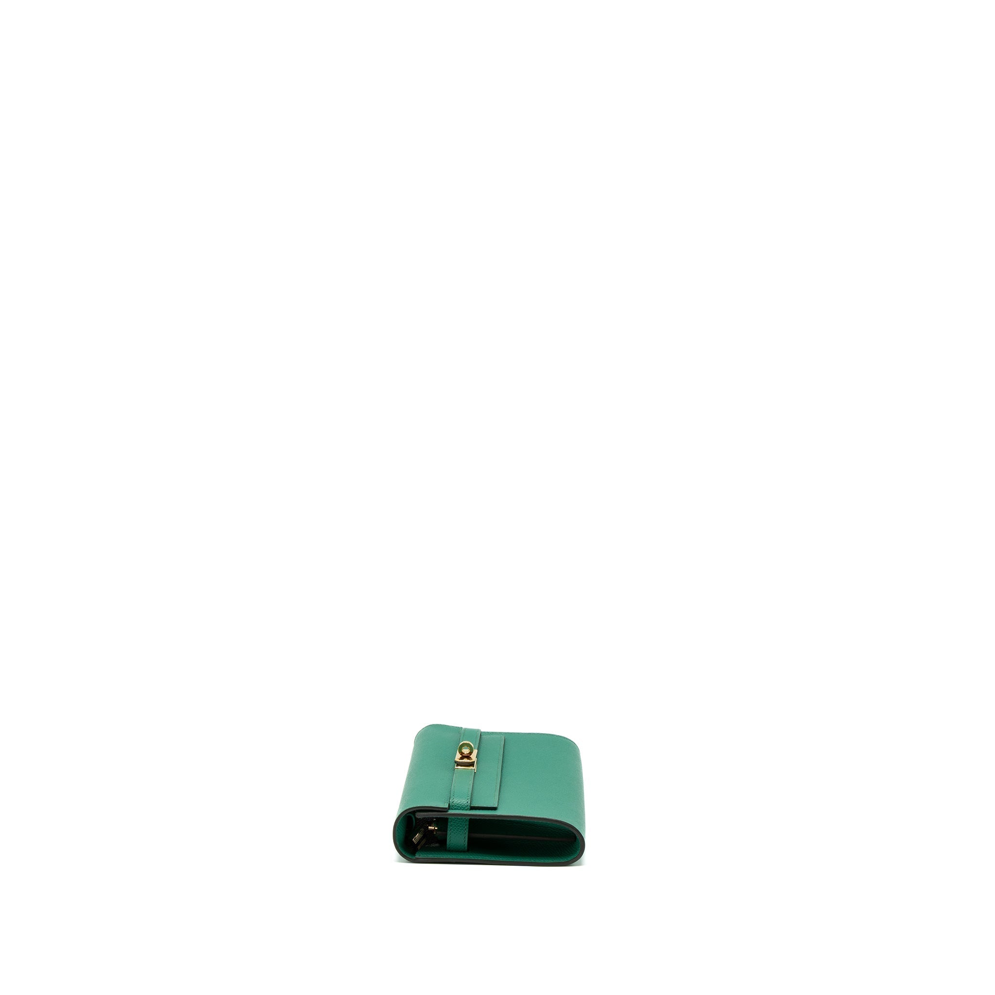 HERMES CLASSIC KELLY TO GO EPSOM 06 VERT JADE GHW