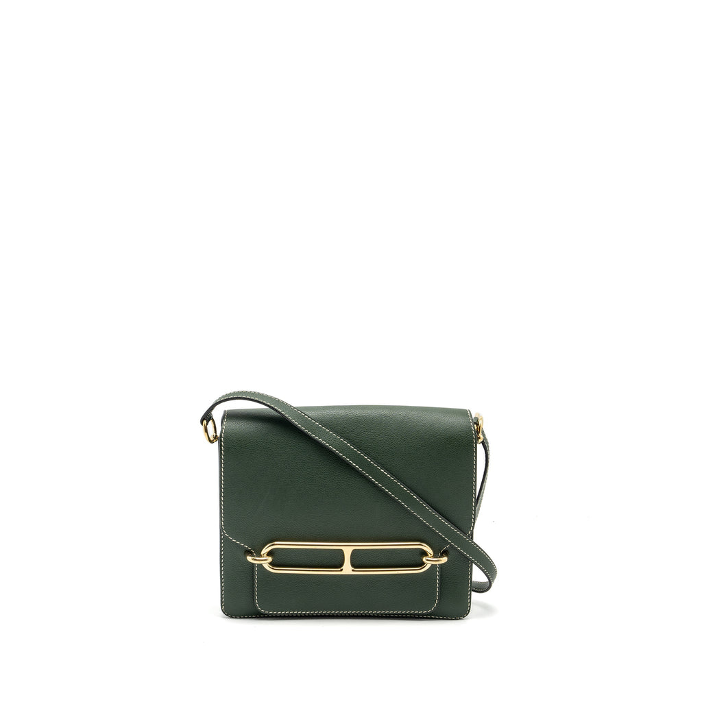 HERMES ROULIS 23 EVERCOLOR VERT CYPRES GHW