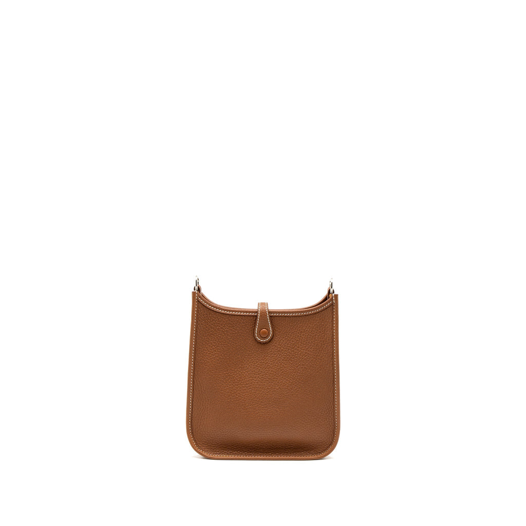 HERMES MINI EVELYNE CLEMENCE GOLD/CORNALINE-BLANC SHW