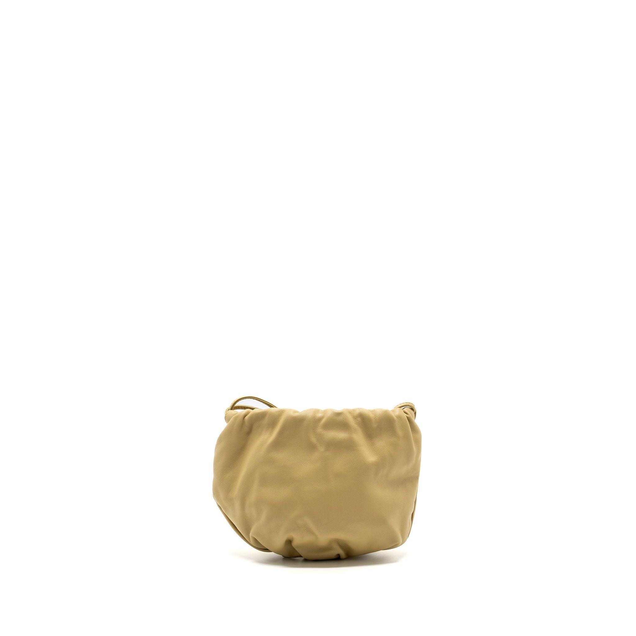BOTTEGA VENETA MINI BULB BUCKET BAG LEATHER MUSTARD YELLOW GHW